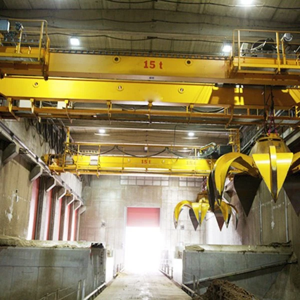 50 ton dubbele balk Eot-kraan met grijpemmer
